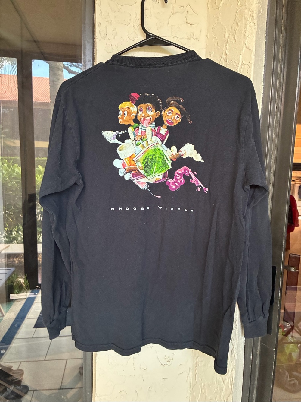 Black Long-Sleeve Graphic Tee - Choose Wisely